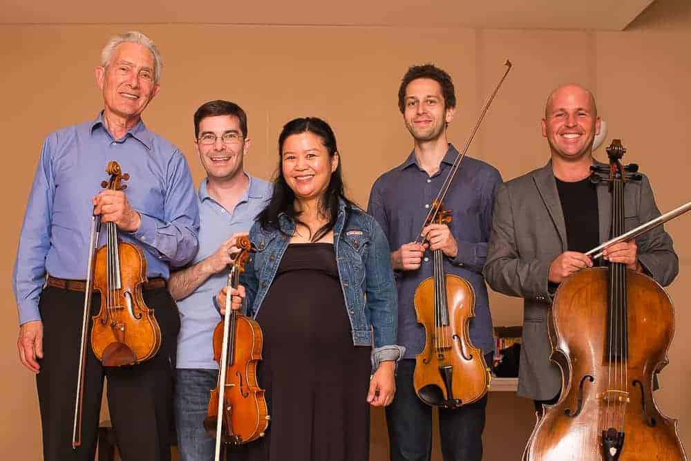 Arnold Steinhardt, Nathan Cole, Akiko Tarumoto (with twins!), Ben Ullery, Robert DeMaine