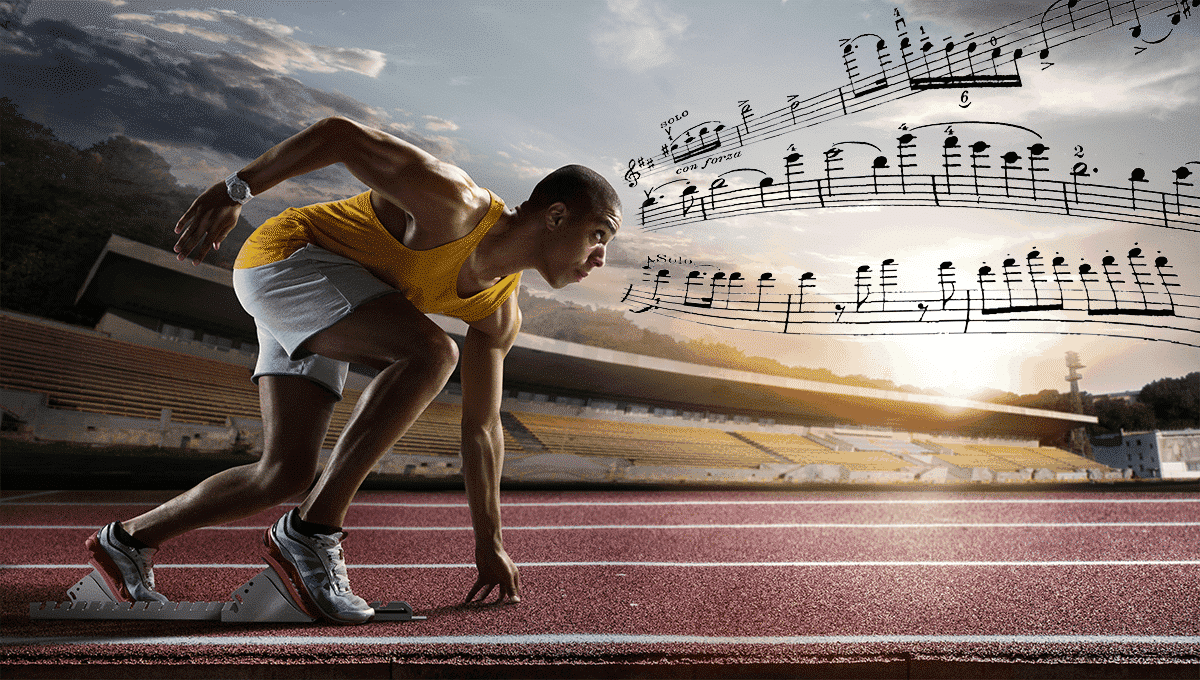 Track runner with violin concerto openings